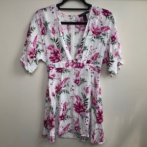 Forever21 Floral Deep V Tunic
